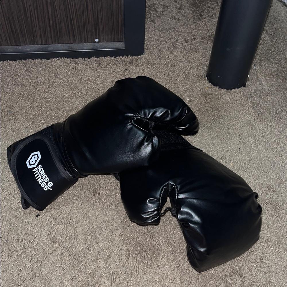Black Boxing Gloves by Series 8 Fitness